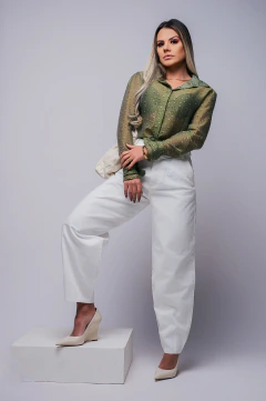 CAMISA FEMININA ESTAMPADA EM LYOCELL BLEND - CLARA ASSIS - Loja Clara Assis