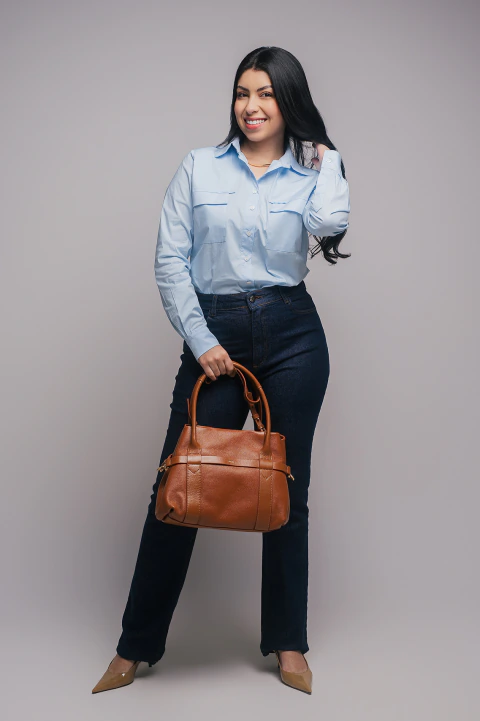 CALÇA JEANS RETA CLÁSSICA - AZUL ESCURO PREMIUM - CLARA ASSIS