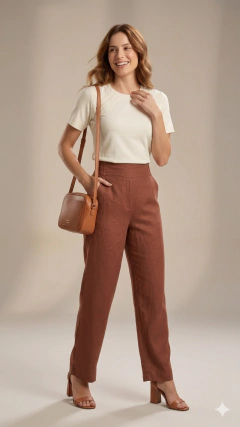 CALÇA EM LINHO LINEN- 32191 - comprar online