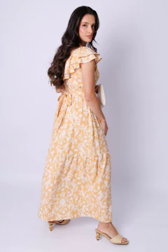 31053-VESTIDO LONGO EM LINHO CARIBE ESTAMPADO - comprar online