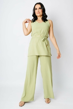Imagem do 31015-CONJUNTO CALÇA E BLUSA PARADISE MATCHA