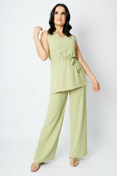 31015-CONJUNTO CALÇA E BLUSA PARADISE MATCHA