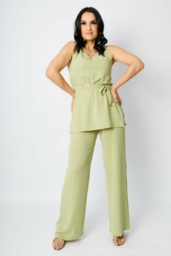 31015-CONJUNTO CALÇA E BLUSA PARADISE MATCHA - comprar online