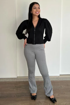 30816-CALÇA MALHA JACQUARD MESCLA - Loja Clara Assis