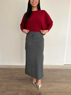 30682-BLUSA MALHA TRICOT VINHO - comprar online