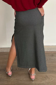 30873-SAIA MIDI JAQUARD PRETO - Loja Clara Assis