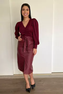 30863-BLUSA MALHA TRICOT VINHO na internet