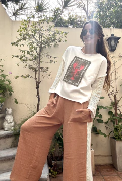 Buzo blanco Langosta verde - comprar online