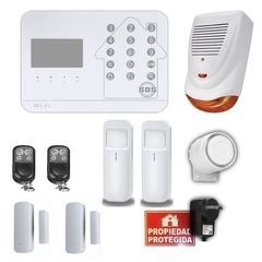 Kit Alarma Domiciliaria Inalambrica Casa Via Wifi/gsm/linea
