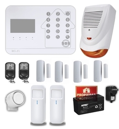 Kit Alarma Domiciliaria Inalambrica Casa Via Wifi/gsm/linea