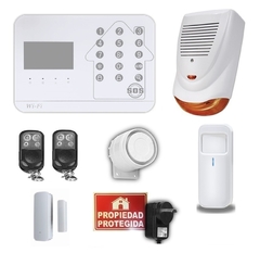 Kit Alarma Domiciliaria Inalambrica Casa Vía Wifi/gsm/linea