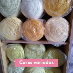 Kit fio de malha residual - 15kg (cores sortidas e bem variadas)