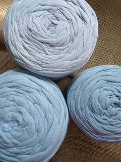 Fios de malha residuais - kit azul pastel 3kg