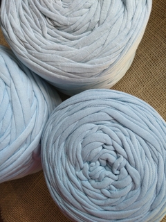 Fios de malha residuais - kit azul pastel 3kg na internet