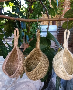 MINI CESTAS CROCHET X3