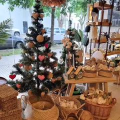 Corazones arpillera - tienda online