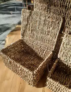 CAJAS CON TAPA DE SEAGRASS - tienda online