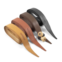 Cinta De Cuero Para Manubrio + Tapones De Madera Bicicleta