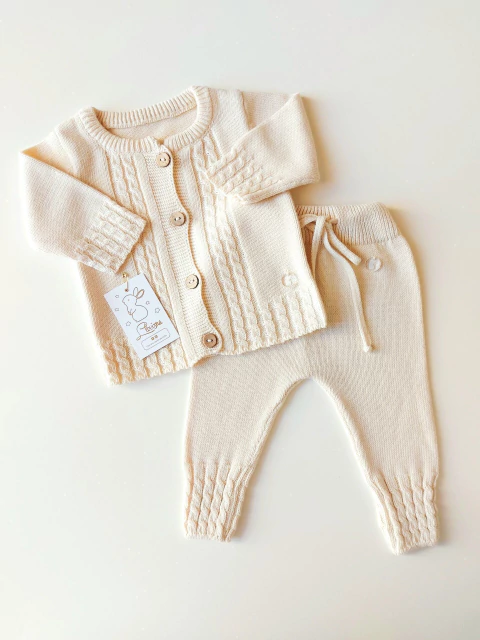 Conjunto de Hilo Tejido x2 Piezas Natural