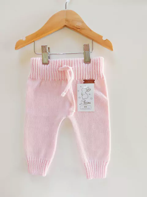 Pantalón Tejido Lana Rosa