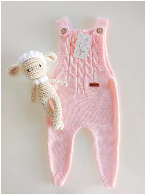 Jardínero Tejido Lana Hipoalergénica Rosa