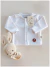 Campera Blanca Picot Gris