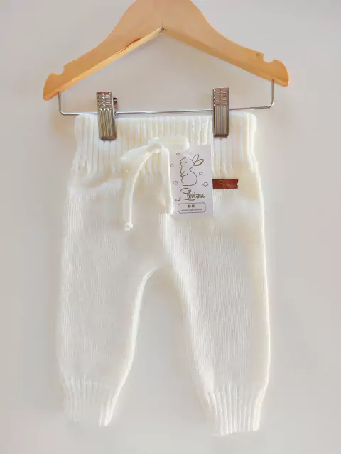 Pantalón Tejido Lana Natural