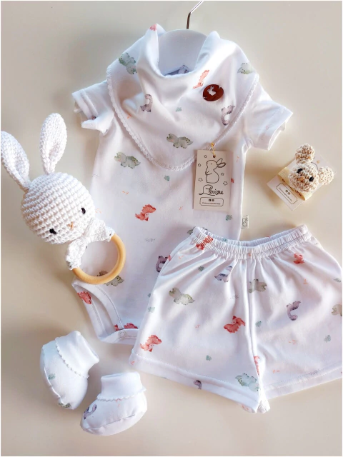 Conjunto Americano Dino Bebe x5 Piezas