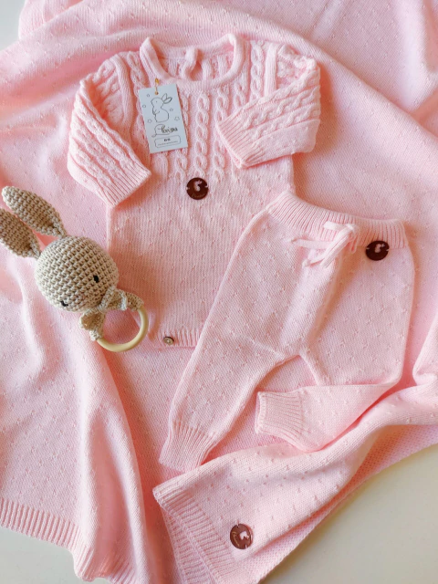 Conjunto de Lana x3 Rosa