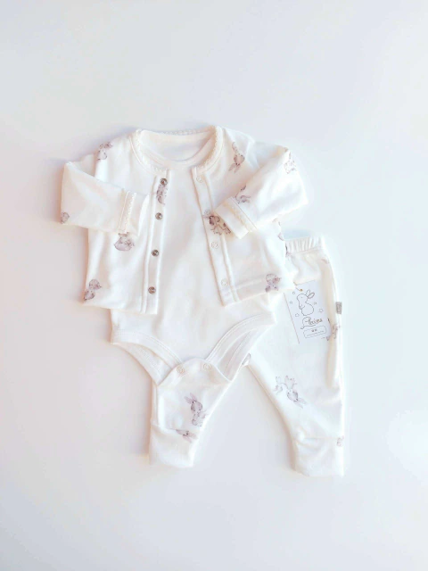 Conjunto de Plush Conejitos Beige x3 Piezas