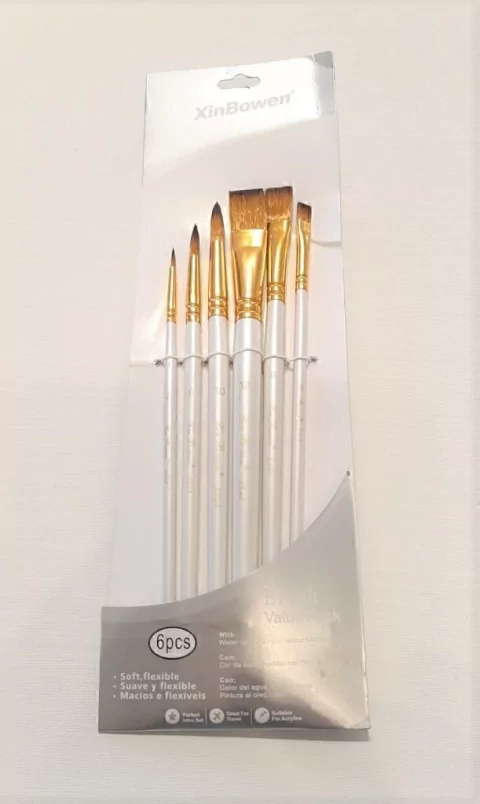 6 Pinceles Artist Brush Punta Surtida