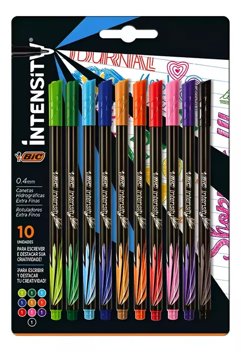 MICROFIBRA 4 MM BIC INTENSITY BLISTER X 10 SURTIDO - comprar online