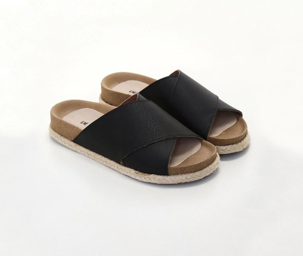 Zuecos Birkenstock Bajos con Faja Cruzada / Negros