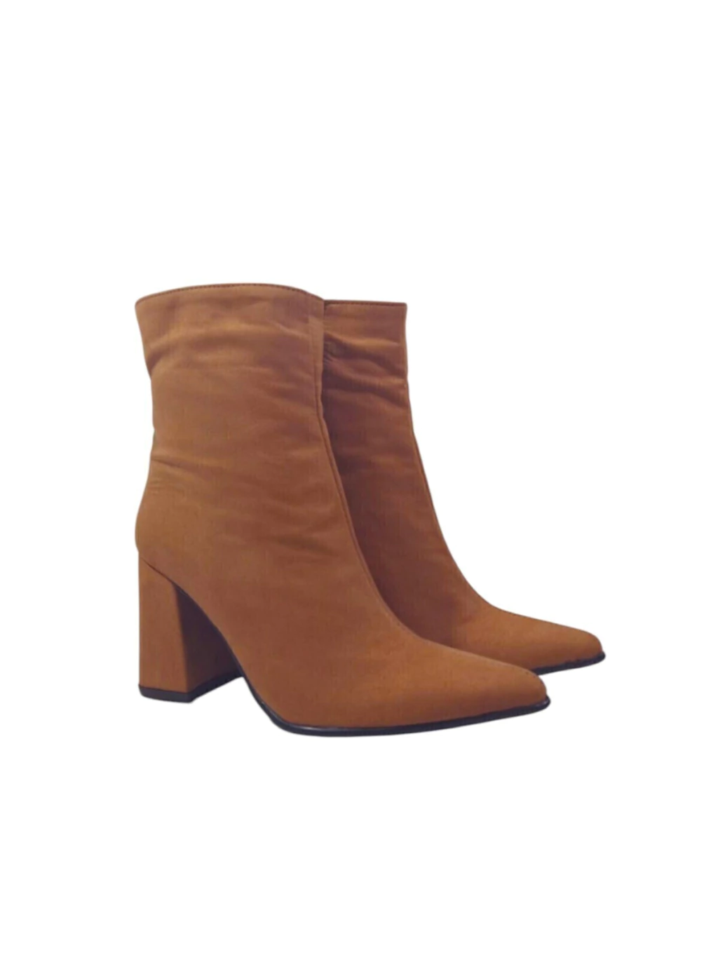 Bota Corta Taco Cuadrado / Suela Gamuza