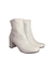 Bota Corta con Taco Cuadrado, Punta Redonda y Cierre / Blanco - comprar online