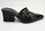 Zueco con Hebillas y Ojalillos con Taco / Negro PU - comprar online