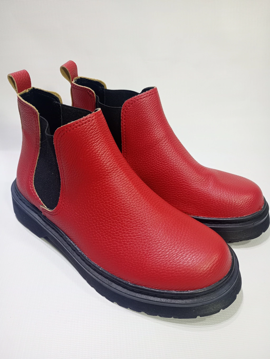 Botas Con Elástico / Rojo Graneado