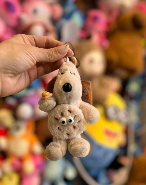 Llavero perritos con donita