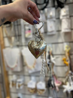 Llavero corazón dorado