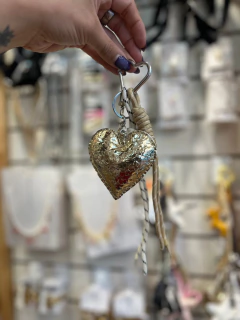 Llavero corazón dorado - comprar online