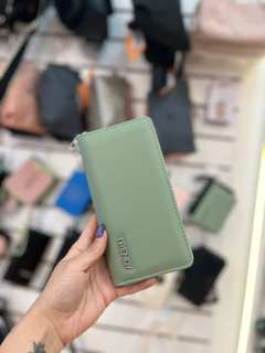 Billetera grande Trendy verde