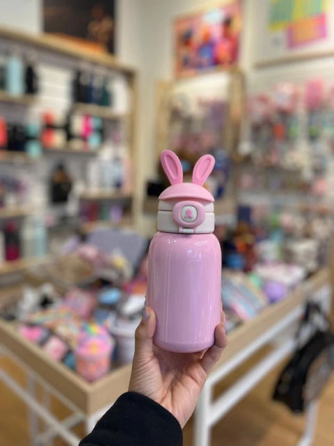 Botella Vacuum de Conejo 500ml rosa