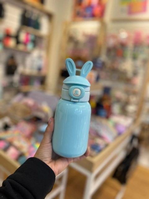 Botella Vacuum de Conejo 500ml celeste