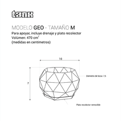 Pack x5 | Maceta Tamaño M (Geo) - tienda online