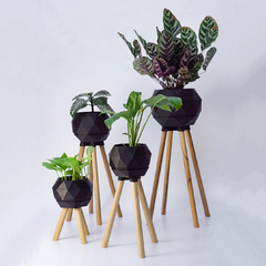 Maceta | GEO XL + Pie de madera ALTO - tienda online