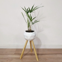 Maceta | GEO XL + Pie de madera ALTO - TANK Fábrica de Diseño