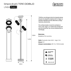 TIONE DOBLO | Lámpara de pié - tienda online