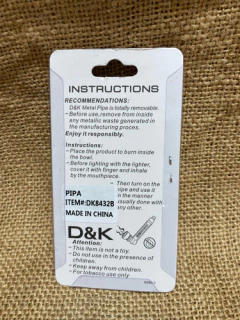 Pipa Metal 7 Cm D&k. + Blister 5 Rejillas - tienda online