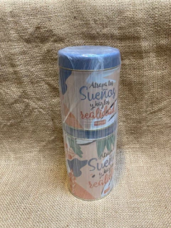 Set Matero Latas Yerba Azucar Diseños Flores / Varios