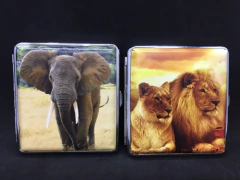 Imagen de Cigarrera Metálica, Estampado Naturaleza